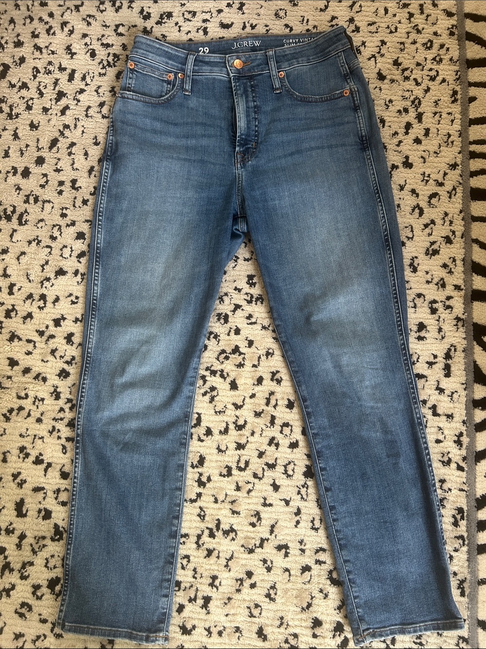 J. Crew Curvy Vintage Slim Straight Jeans
